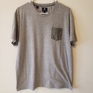 Steel + Jelly London Short Sleeve Grey Tee Shirt with Breast Pocket XL